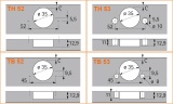 Topfscharnier sensys 110° für dünne Türen ohne Schließautomatik (Außenseite)