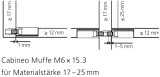 Lamello Cabineo Muffe M6 x 15.3