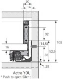 Hettich AvanTech YOU Schubkastenset Höhe 101mm, NL 300mm, silber, 40kg