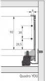 Hettich AvanTech YOU Set Zarge Höhe 139mm, NL 600mm, silber