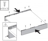 Hettich AvanTech YOU Set Zarge Höhe 139mm, NL 350mm, silber