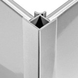 Formteile für Sockelblenden, Aluminium gebürstet; Innen-/Außenecke 90°; Höhe 117mm