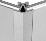 Formteile für Sockelblenden, Aluminium gebürstet; Innen-/Außenecke 135°; Höhe 117mm