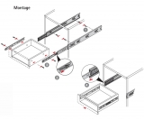 Kugelauszug KA 5632 Stop Control Vollauszug 400mm (Garnitur)