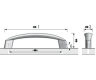 Möbelgriff -Dinia- Bohrabstand 96mm Edelstahl Optik