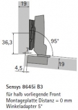 Winkeladapter für Kreuzmontageplatten 5°