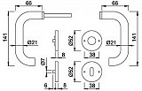 Drückergarnituren HOPPE E138Z/E42KV/E42KVS Paris  BB-Lochung