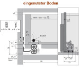 Vollauszug Quadro V6 5D XS (10 kg) mit Silent System, 250 mm