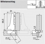 Topfscharnier CLIP top BLUMOTION 110° (Mittelanschlag)