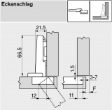 Topfscharnier CLIP top BLUMOTION 110° (Eckanschlag)