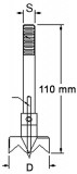 Astlochbohrer HM zweischneidig 30mm