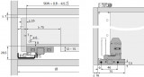 Actro 5D Vollauszug für Bodenmontage NL400mm bis 40kg