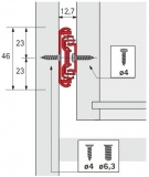 Kugelauszug KA 4532 Silent System Vollauszug 350mm (Garnitur)