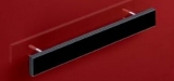 Möbelgriff -Darfo- Bohrabstand 192mm  Chrom Optik, schwarz glanz