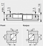 Klappenscharnier Tiomos bis 21mm Klappendicke