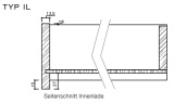 Innen - Holzschubkasten  Länge 253mm - Breite 200 bis 300mm Typ SL_IL