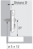 Anschraub-Kreuzmontageplatte 3mm mit Direktbefestigungsschrauben