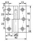 Möbelband FS Rollendurchmesser 8mm, 60mm LINKS