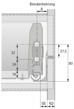 Set ArciTech 126mm - Nennlänge 450mm - variable Korpusbreite, silber