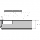 Topfscharnier sensys für dicke Türen ohne Dämpfung (Außenseite)