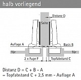 Topfscharnier Intermat 9924  95° Topf 26mm (Mittelseite)